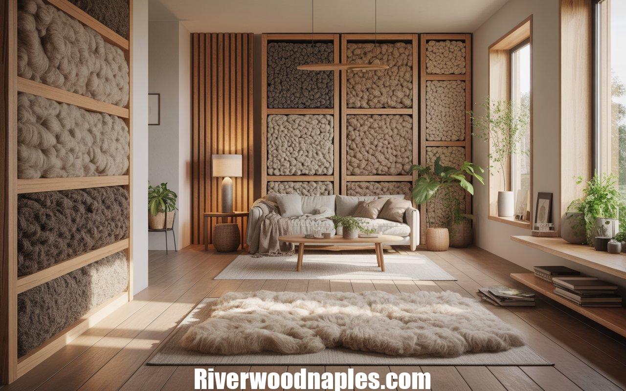 Natural Wollmatten wool mats used for eco-friendly home insulation and modern interior design